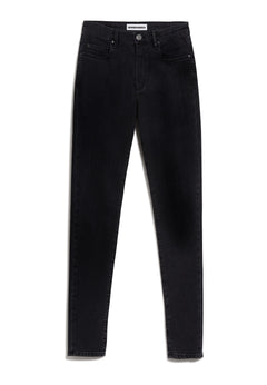 Armedangels W's Tillaa - Stretch Mid Waist Skinny Jeans - Organic Cotton Black Night Pants