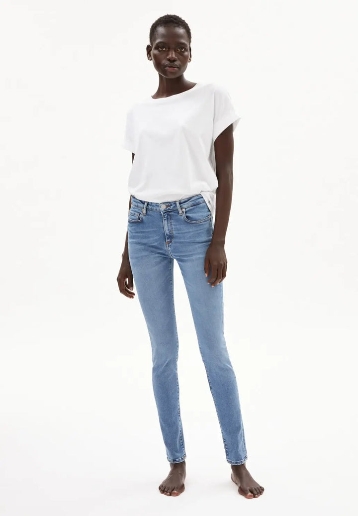 W's Tillaa - Stretch Mid Waist Skinny Jeans - Organic Cotton Pants Armedangels
