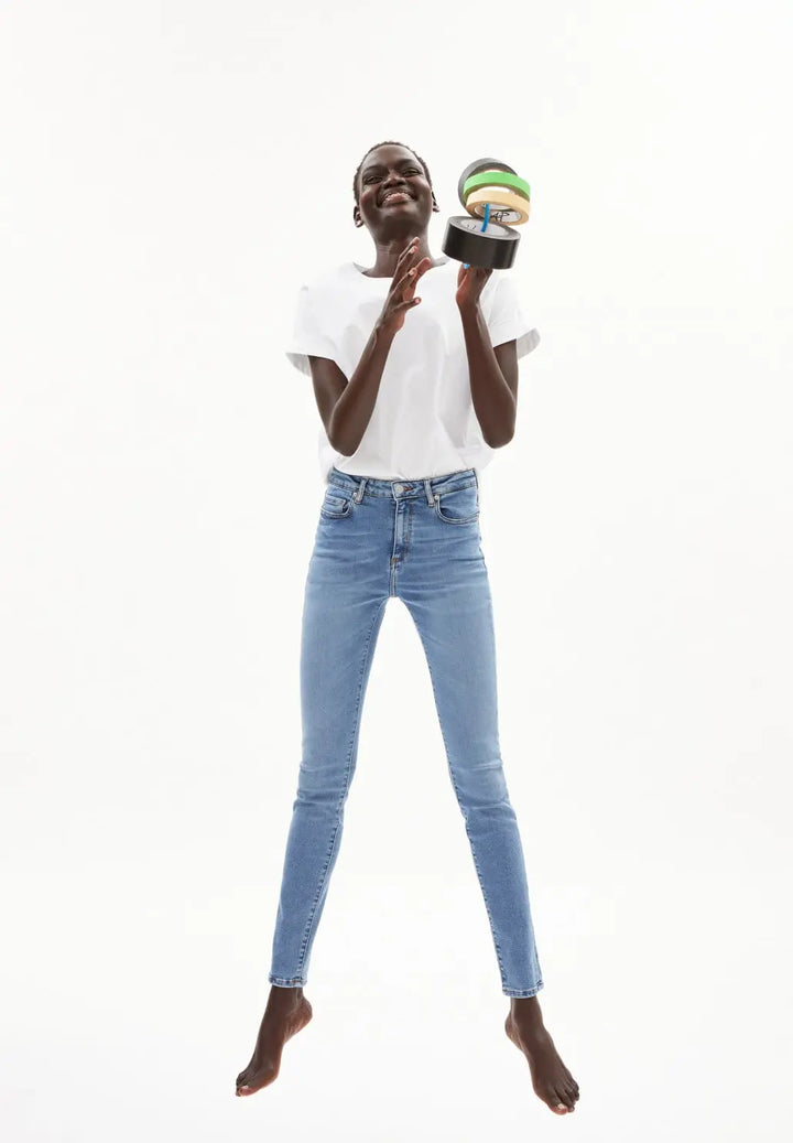 W's Tillaa - Stretch Mid Waist Skinny Jeans - Organic Cotton Pants Armedangels