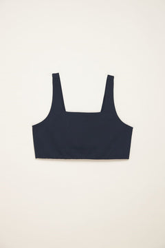 Girlfriend Collective W's Tommy Bra Square Neck - Made from Recycled Plastic Bottles Midnight Underwear