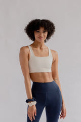 W's Tommy Bra Square Neck - Made from Recycled Plastic Bottles Underwear Girlfriend Collective Ivory XS