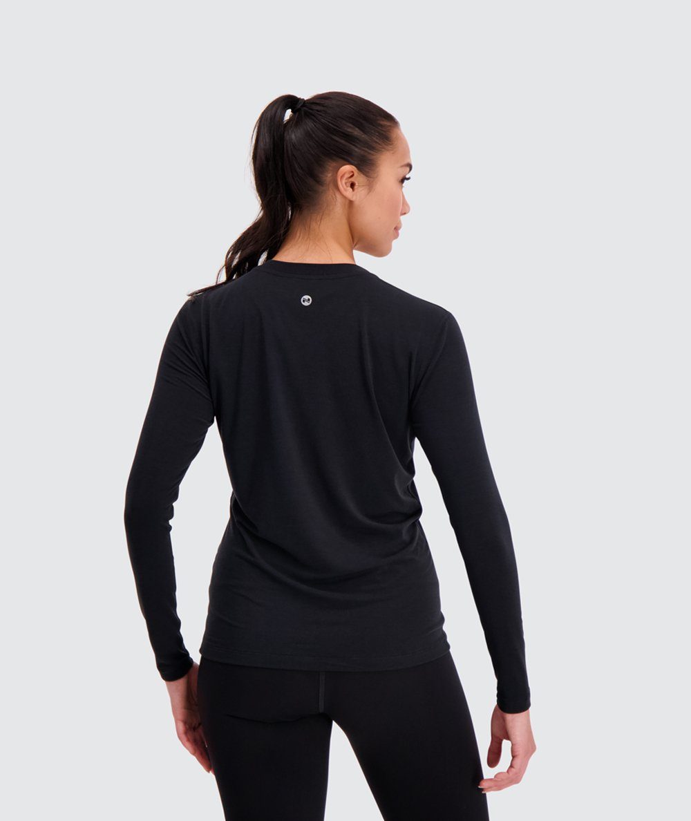Gymnation W's Training Long-Sleeve - OEKO-TEX®-certified material, Tencel & PES Black Shirt