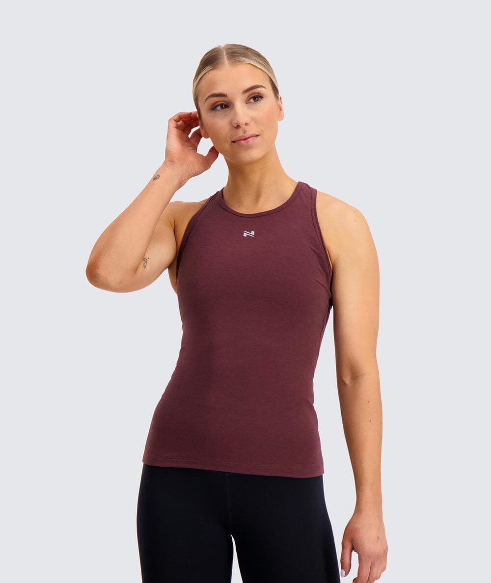 Gymnation W's Training Tank Top - OEKO-TEX®-certified material, Tencel & PES Wine Red Shirt
