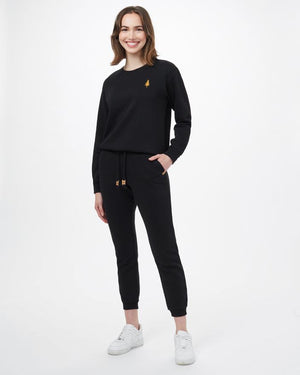 Tentree W's TreeFleece Bamone Sweatpant - Organic Cotton, Tencel & Recycled Polyester Meteorite Black