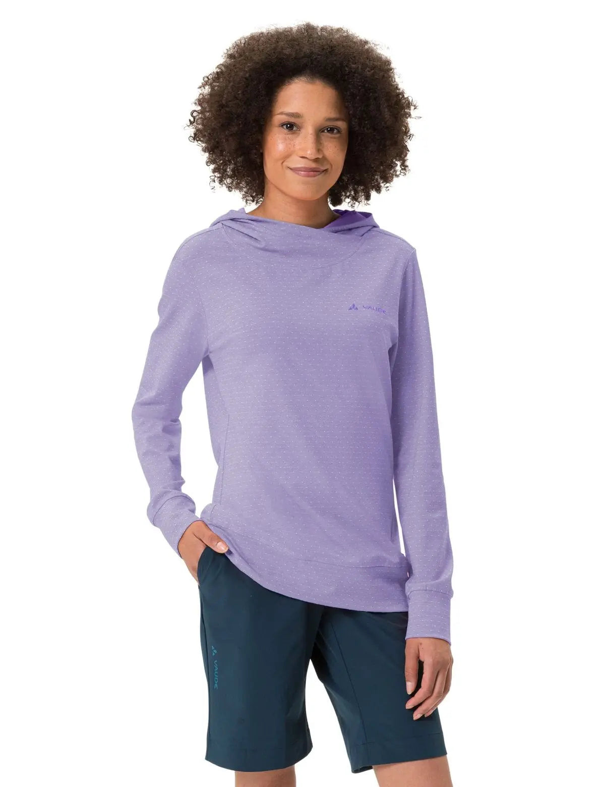 Vaude W's Tuenno Pullover - Organic Cotton & Recycled Polyester Pastel Lilac Shirt
