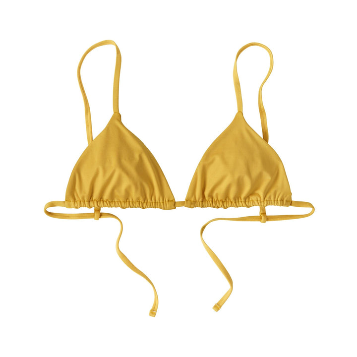 W's Upswell Bikini Top - Recycled Plastic Swimwear Patagonia Shine Yellow S