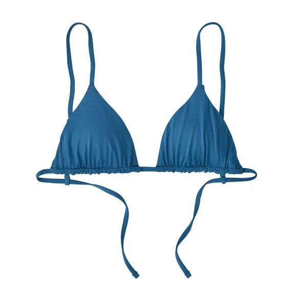 Patagonia W's Upswell Bikini Top - Recycled Plastic Wavy Blue Swimwear