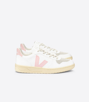 Veja W's V-10 CWL - Cotton Worked as Leather White Petale