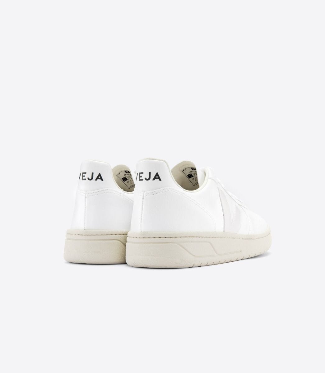 Veja W's V-10 CWL - Cotton Worked as Leather Full White Shoes