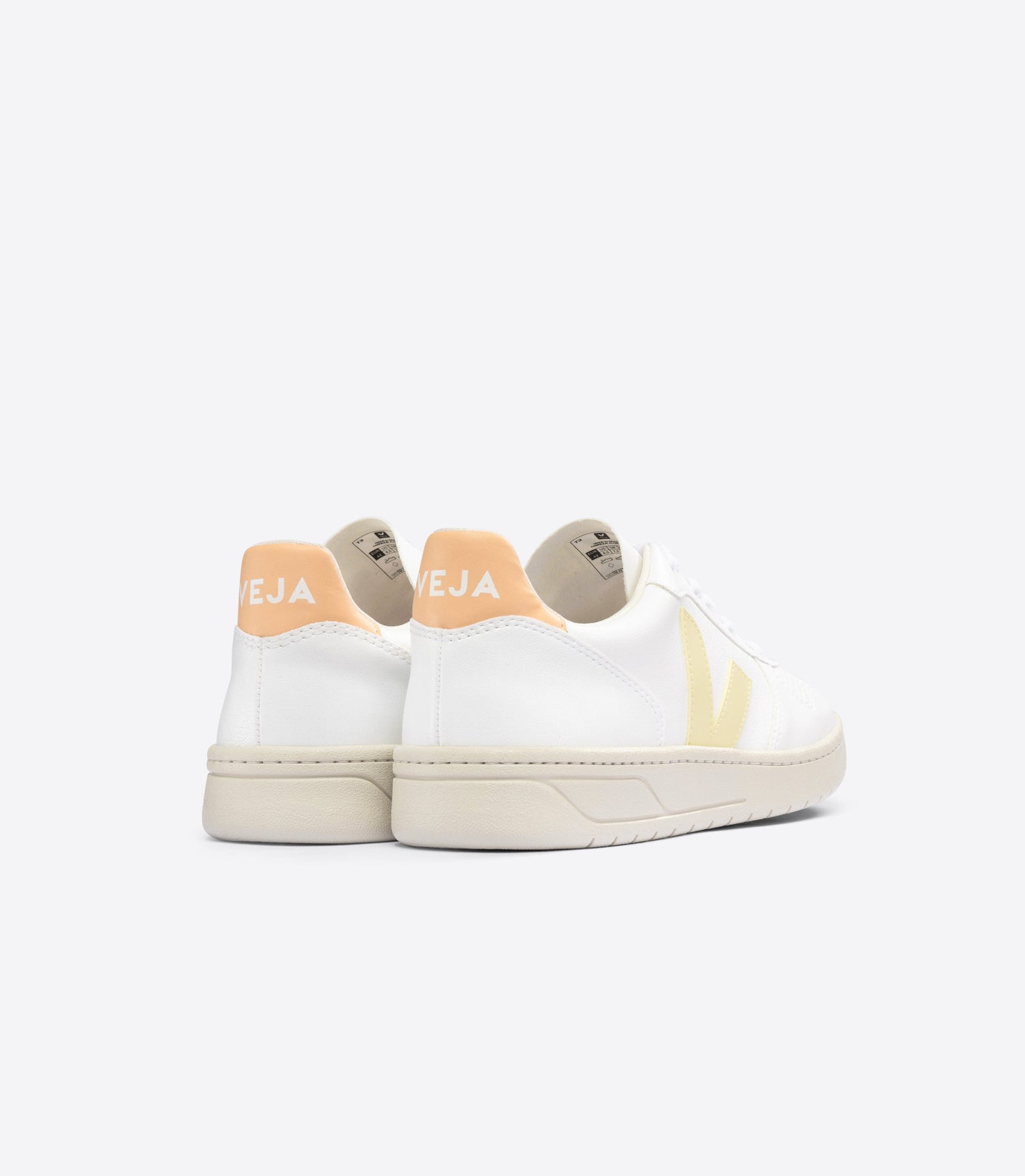 Veja W's V-10 CWL - Cotton Worked as Leather White Sun Peach Shoes