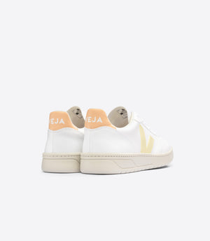 Veja W's V-10 CWL - Cotton Worked as Leather White Sun Peach