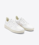 Veja W's V-10 CWL - Cotton Worked as Leather Full White Shoes