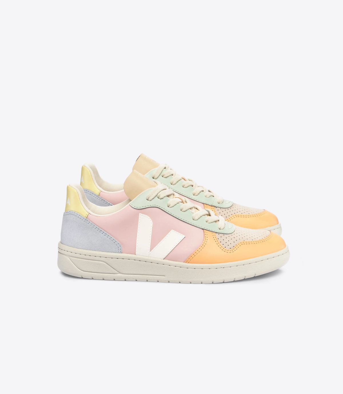 Veja W's V-10 Leather - Classical Sneakers Petale White Multico Shoes