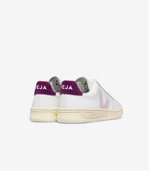 Veja W's V-12 Leather - Classical Sneakers White Parme Magenta