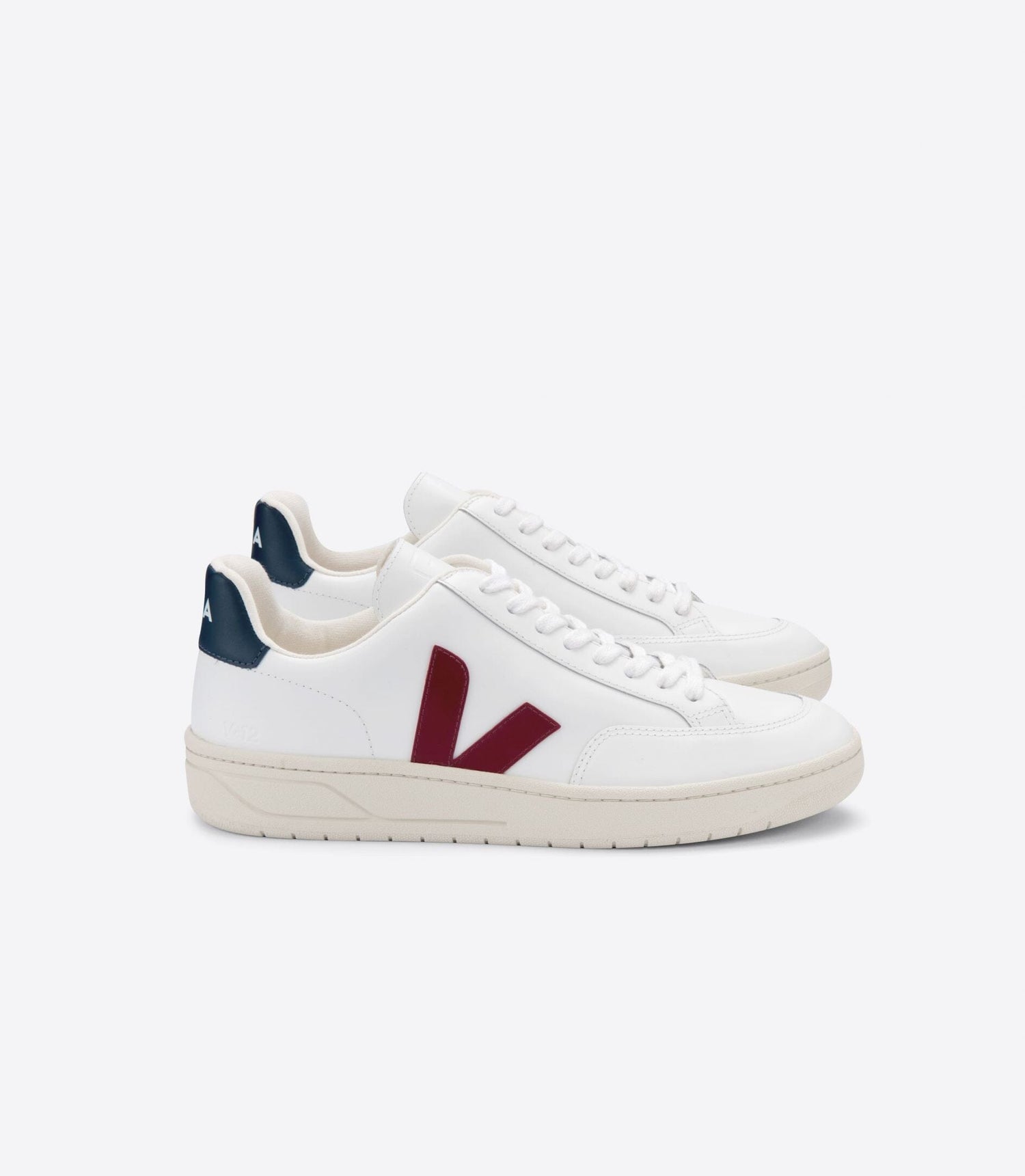 Veja W's V-12 Leather - Classical Sneakers White Marsala Nautico 39 Shoes