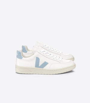 Veja W's V-12 Leather - Classical Sneakers White Steel