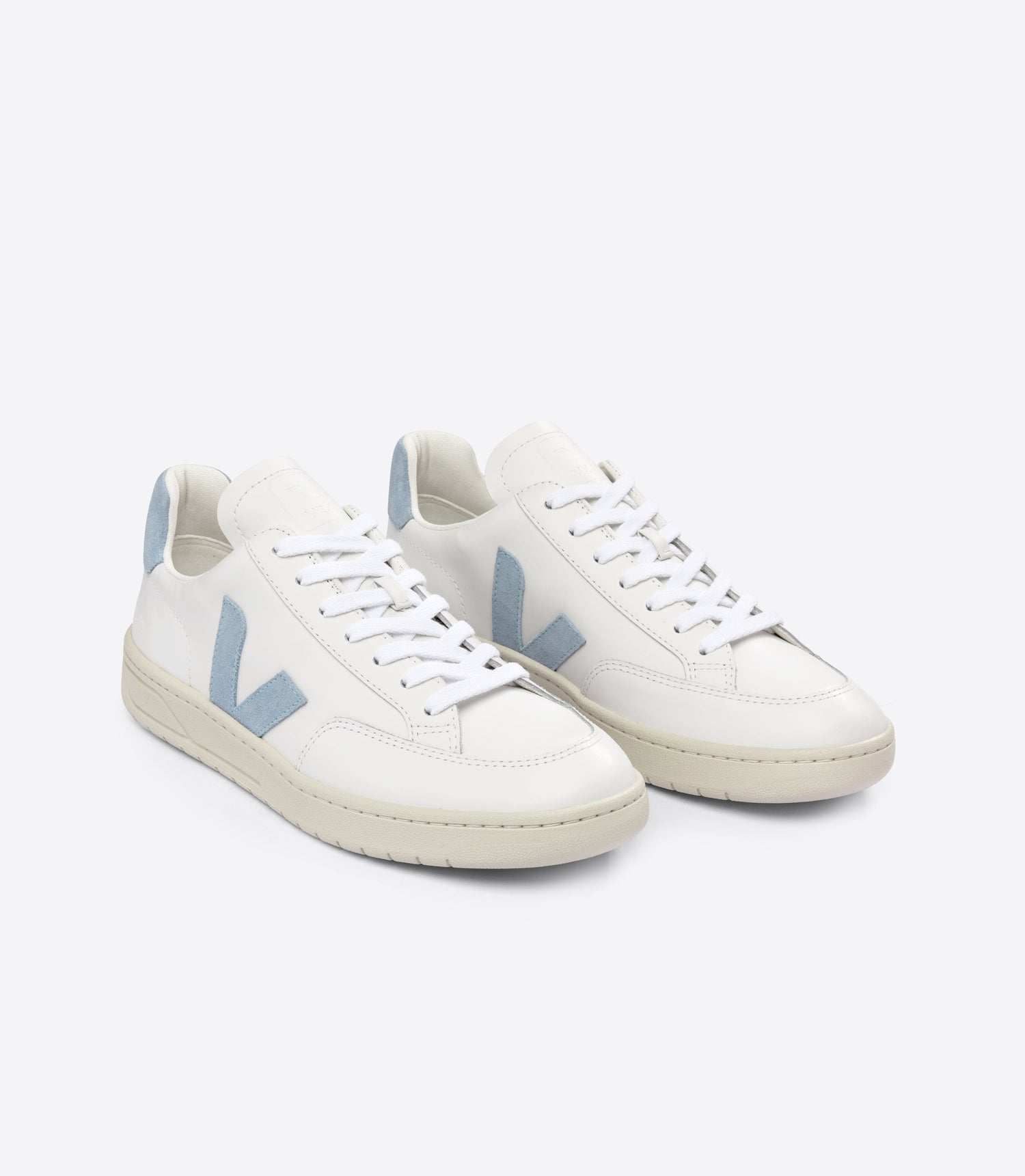 Veja W's V-12 Leather - Classical Sneakers White Steel Shoes