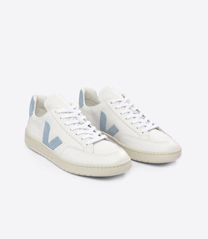 Veja W's V-12 Leather - Classical Sneakers White Steel
