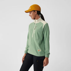 Fjällräven W's Vardag Lite Fleece - Recycled polyester Sage Green-Chalk White Shirt