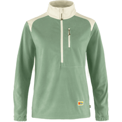 Fjällräven W's Vardag Lite Fleece - Recycled polyester Sage Green-Chalk White Shirt