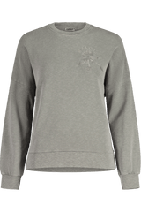 Maloja W's VurzaM. Natural Dye Sweatshirt - 100% Organic Cotton Boulder Natural Dye Shirt