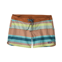 Patagonia W's Wavefarer Boardshorts - 5" - Recycled Nylon Fitz Stripe Small: Henna Brown Swimwear