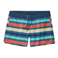 Patagonia W's Wavefarer Boardshorts - 5" - Recycled Nylon Water Ribbons: Wavy Blue Swimwear