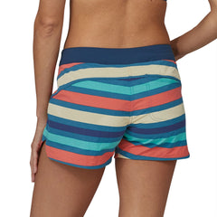 Patagonia W's Wavefarer Boardshorts - 5" - Recycled Nylon Water Ribbons: Wavy Blue Swimwear