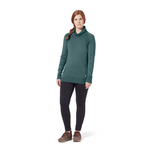 Royal Robbins W's Westlands Funnel Neck - Merino wool & Recycled polyester Sea Pine