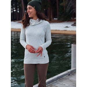 Royal Robbins W's Westlands Funnel Neck - Merino wool & Recycled polyester Rustic Htr