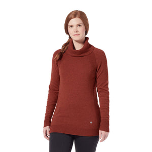 Royal Robbins W's Westlands Funnel Neck - Merino wool & Recycled polyester Rustic Htr
