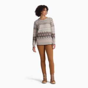 Royal Robbins W's Westlands Relaxed Pullover - Merino wool & Recycled polyester Sand Dollar Muir Pt