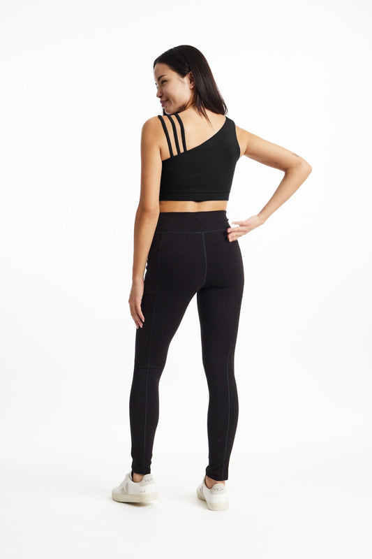 People Tree - W's Yoga Asymmetric Top - GOTS certified organic cotton - Weekendbee - sustainable sportswear