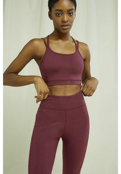People Tree - W's Yoga Y-back Crop Top - Organic Cotton - Weekendbee - sustainable sportswear
