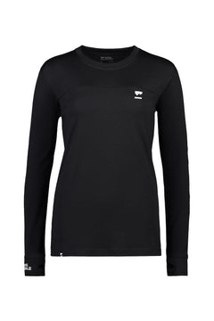 Mons Royale W's Yotei BF Tech Long Sleeve - Merino wool Black Shirt