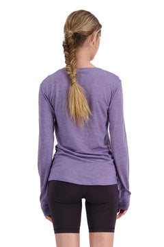 Mons Royale W's Zephyr Merino Cool LS - Merino Wool & Tencel Lyocell Thistle Shirt