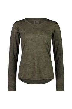 Mons Royale W's Zephyr Merino Cool LS - Merino Wool & Tencel Lyocell Olive Shirt