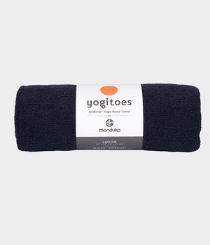 Manduka Yogitoes® Yoga Hand Towel - Made from recycled bottles Midnight